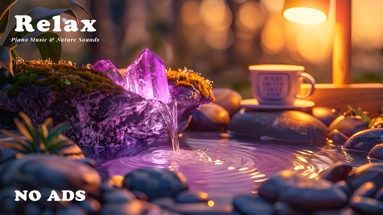 Peaceful Piano & Water Sounds 🌿 Release Overthinking, Anxiety Relief & Deep Inner Calm