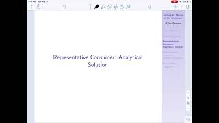 Lecture 4, Part 2 - Representative Analytic Solution