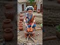 Miniature dolls cooking tandoori chicken fry🍗💫 #asmr #viral #ai #reels #mini #village #shorts #doll