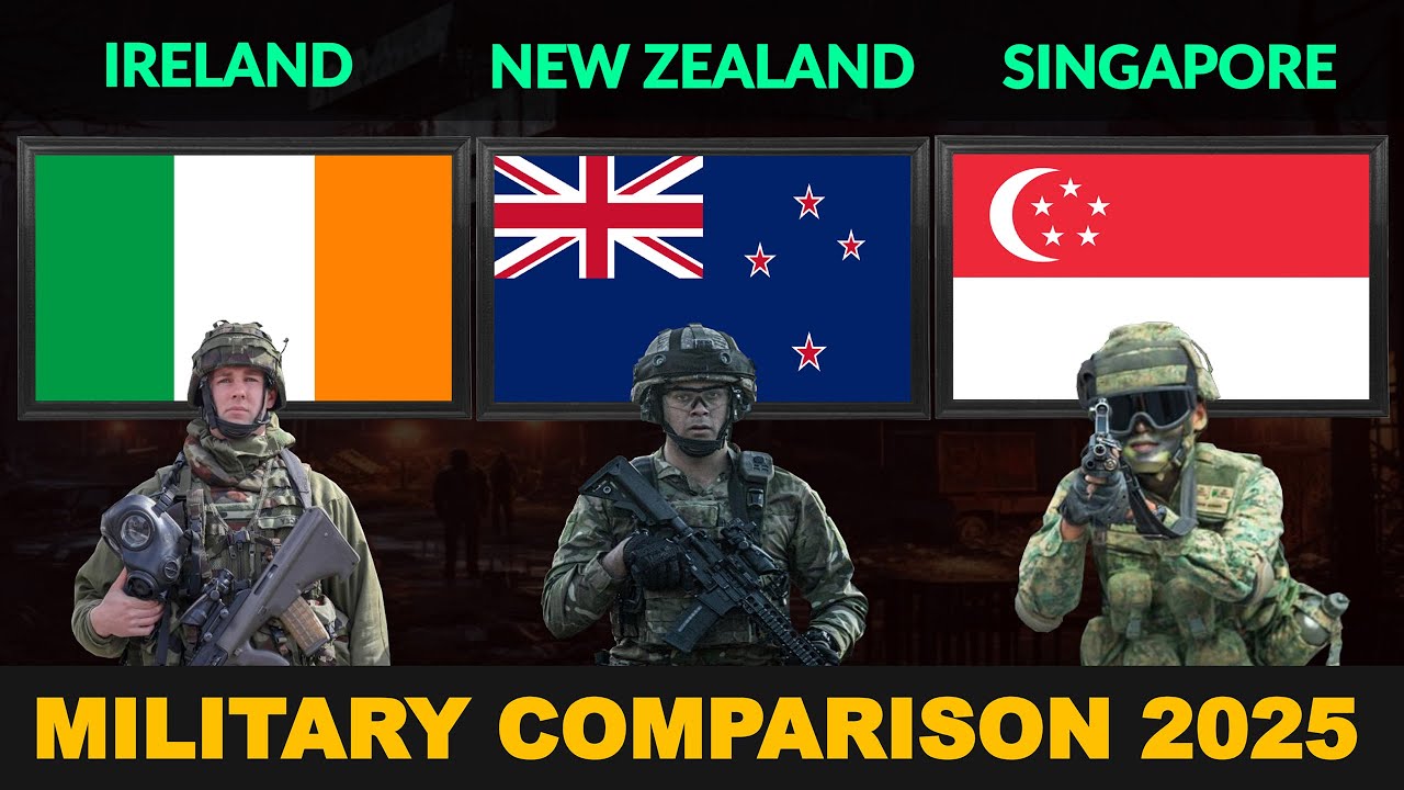 Ireland vs New Zealand vs Singapore Military Power Comparison 2025