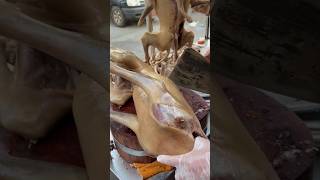 Steamed dog meat, a street food dish