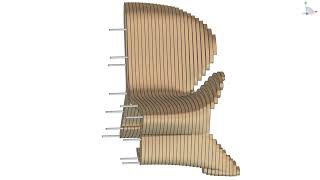 The principle of assembling a chair in a parametric style