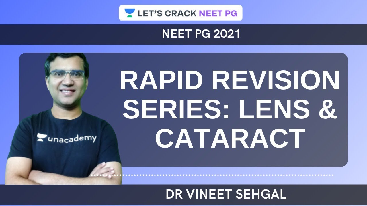 Rapid Revision Series: Lens & Cataract |  NEET-PG 2021 | Vineet Sehgal