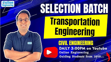 Day 12 Transportation Engineering || Selection Batch || SSC JE || Vishal Bhatt