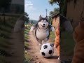 Painting the Soccer Ball! ⚽🎨 (Tiger & Cat Animation) . #shorts .😂