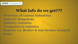 Database-EMIS ISI Emerging Markets