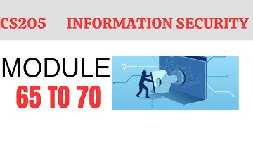 CS205 Information Security Topic 65 to 70 | CS205 SHORT LECTURES