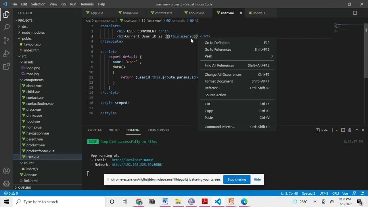 VUE JS COURSE-WORKING WITH ROUTE PARAM - YouTube