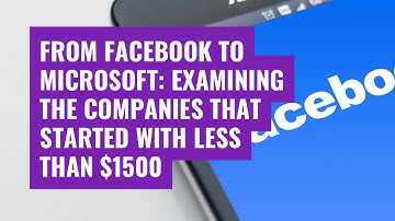 From Facebook to Microsoft: Examining the Companies that Started with Less than $1500