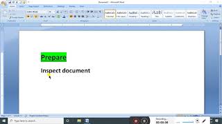 Inspect document in ms-word