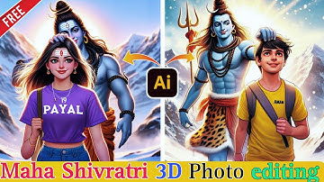 Maha Shivratri 3D Photo editing tutorial || bing Ai image creator tutorial #bing #mahashivratri