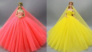 Disney Princess Doll Makeover ~ DIY Miniature Ideas for Barbie  Wig, Dress, Faceup, and More! DIY