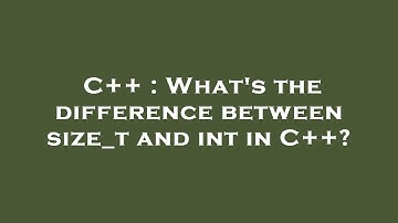 C++ : What
