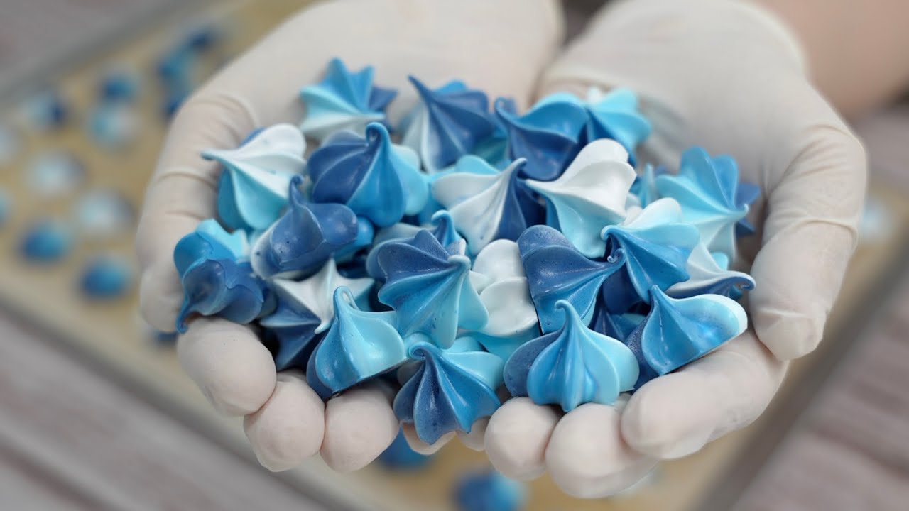 Blue Gradation, Summer Meringue Cookies