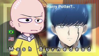 •|Saitama One Punch-Man react to Mash Burnedead - ( Magic Academy)|•gacha club 🇧🇷/🇺🇸