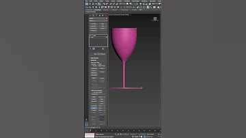 3DS Max Tutorial - Lathe Wine Glass Modelling 🍷 #shorts