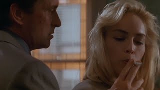 Every single smoking scene from the movie Basic Instinct|| Sharon Stone|| Michael Douglas
