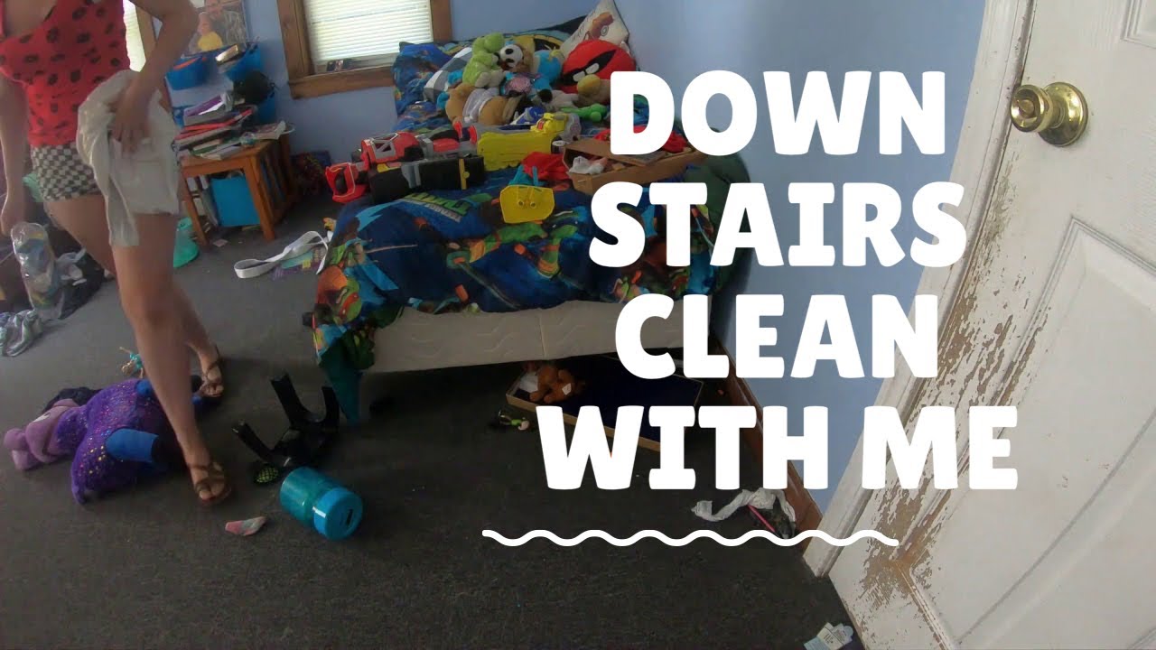 Downstairs clean with me 😊 - YouTube