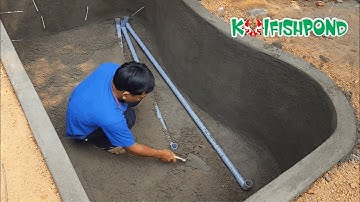 Cách đi đường ống lọc cho hồ cá Koi - Cách xây hồ cá Koi ngoài trời [P1] || Koi Fish Pond