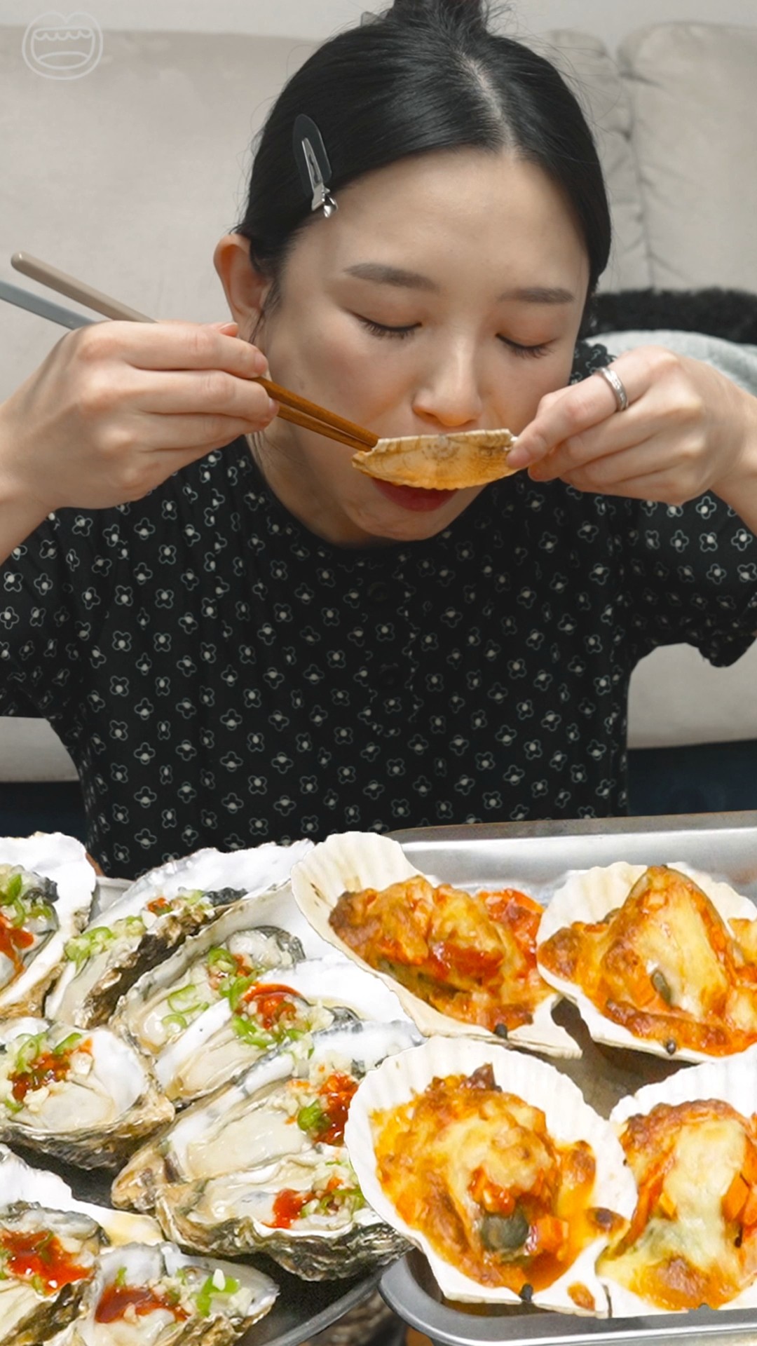 가리비치즈구이에 소주 한잔