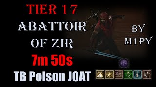 SPEEDING through Tier 17 Abattoir of Zir in 7 MINUTES - TB Poison JOAT - Rogue Diablo 4 Season 2