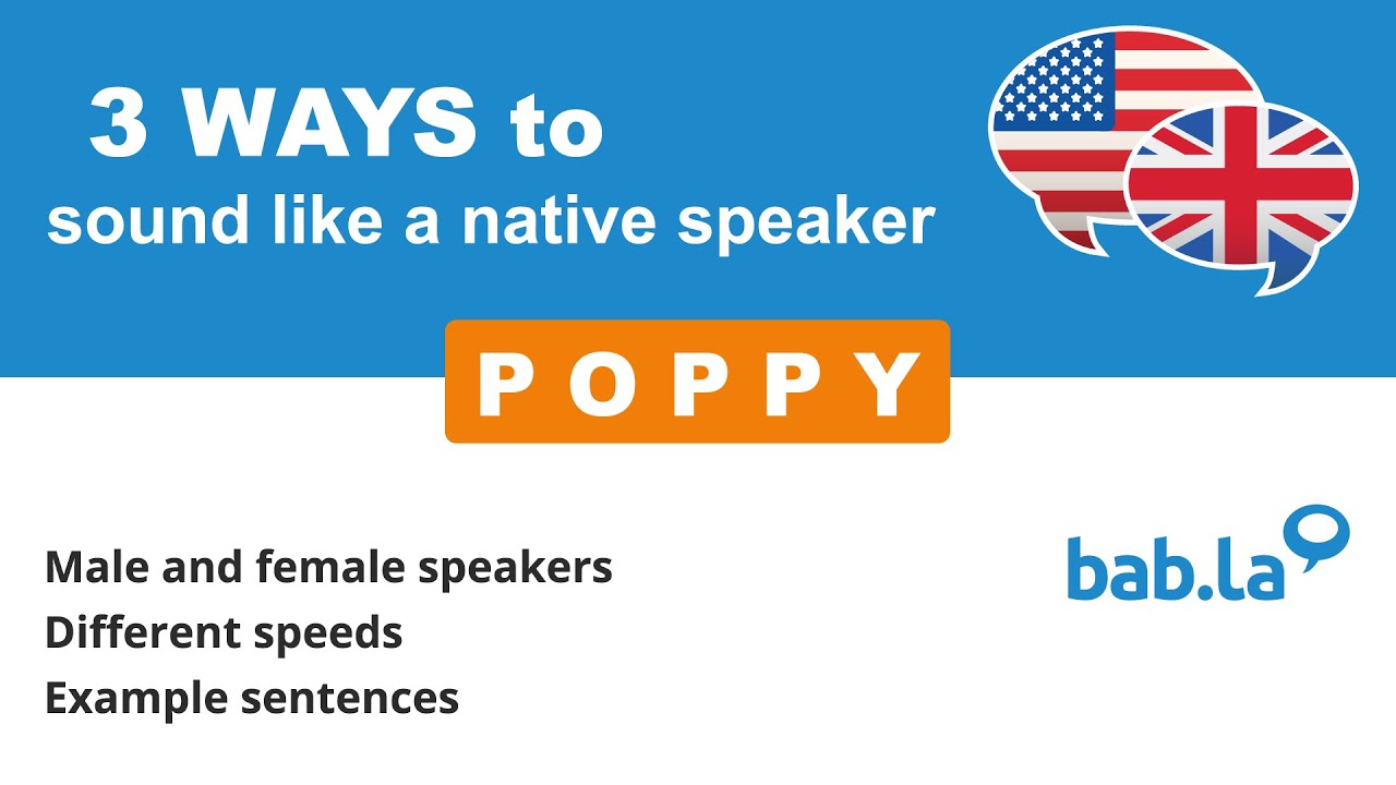POPPY pronunciation Improve your language with bab.la YouTube