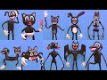 All cartoon cats with clay  trevor henderson creatures