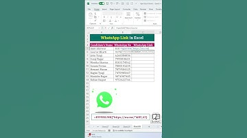 How to Create WhatsApp Link in Excel? #excel #exceltips #exceltutorial #exceltricks #ytviral #trend
