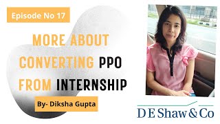 Clearing Tech Interview| De Shaw| Converting PPO| Key Topics| Interview Experience| Diksha Gupta
