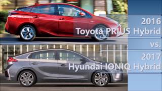 2016 Toyota PRIUS Hybrid vs 2017 Hyundai IONIQ Hybrid comparison