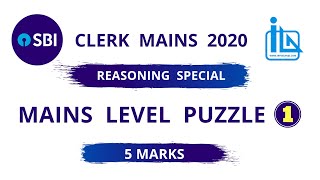 Puzzle and Sitting Arrangement for SBI Clerk Mains 2020 | Puzzle 01