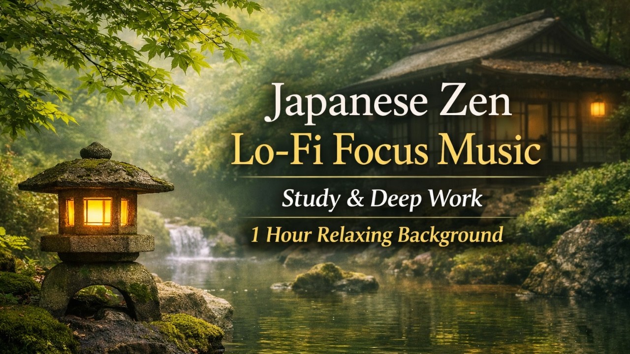 Japanese Zen Lo-fi Focus Music for Study & Deep Work | 1 Hour Calm ...
