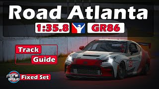 iRacing Toyota GR86 Road Atlanta Track Guide - 1:35.8 - 2024 Season 2