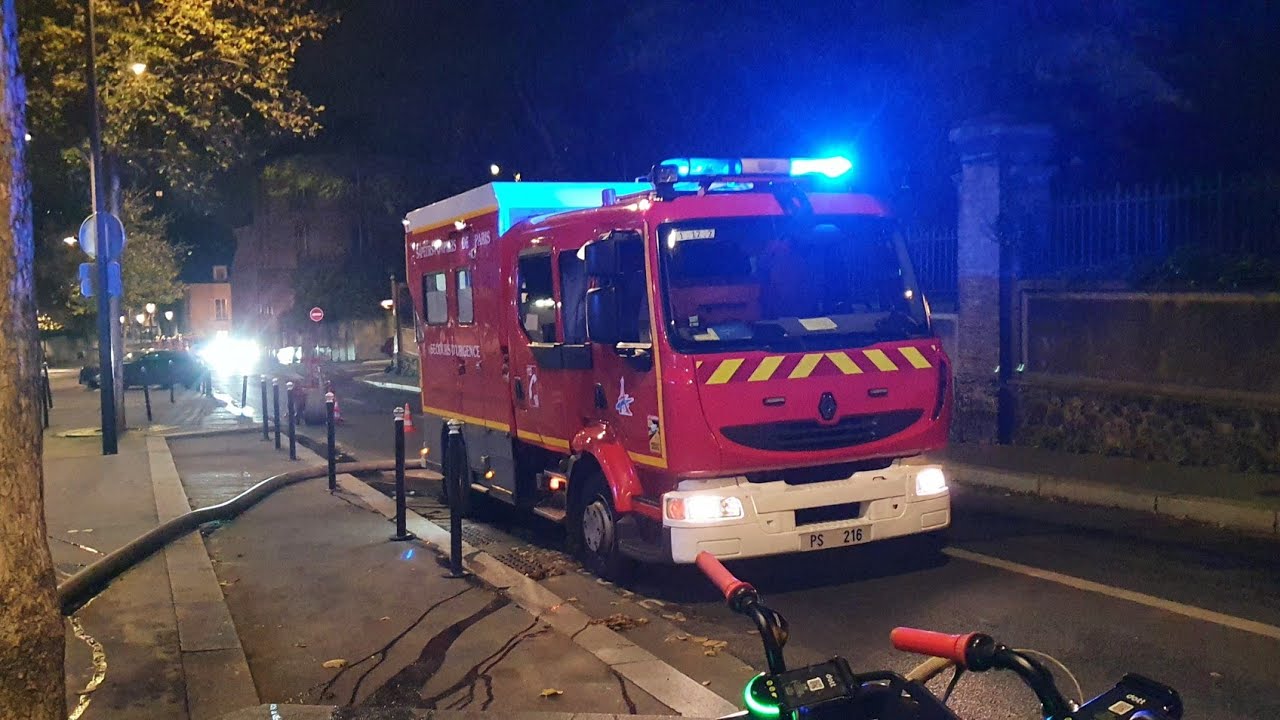 Pompiers de Paris urgence feu PS FPTL EPA Charonne Paris Fire Dept Charonne Fire station responding