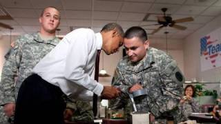 Celebrity President Obama Visits Troops at Fort Bliss Profile