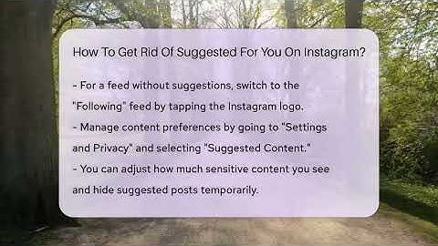How To Get Rid Of Suggested For You On Instagram? - Everyday-Networking