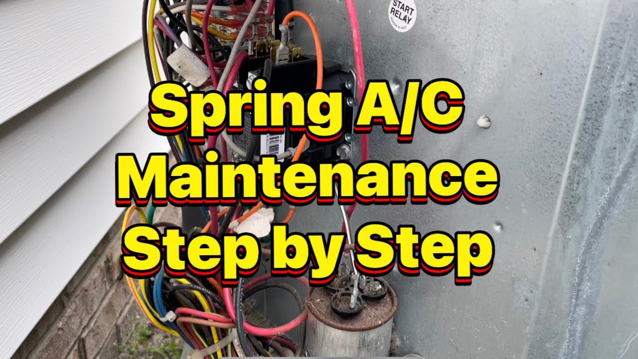 Step By Step Spring A/C Maintenance! York Heat Pump. hvac 