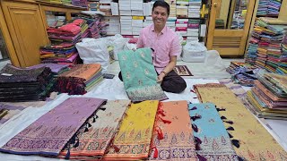 New pashmina silk and lilan Organza with beautiful colours. Wholesale Shop Chickpete Bangalore 💥✨️🥻