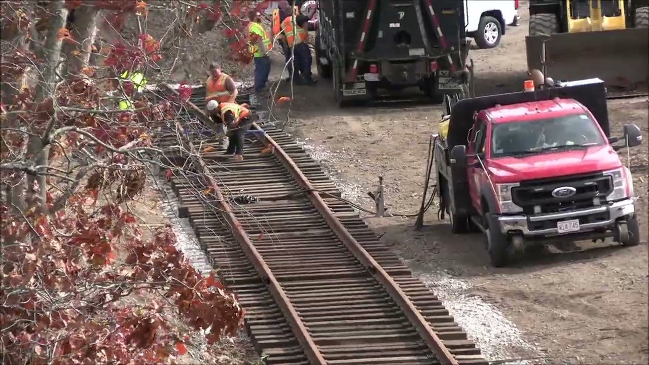 Unused and buried rail siding restoration - Buzzards Bay - 11/17/2023