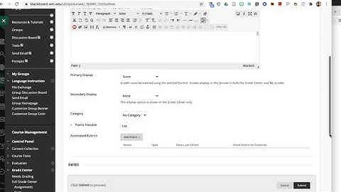 Blackboard Grade Center: Add a column