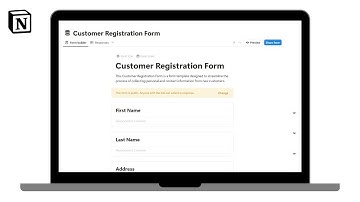 Customer Registration Form | How to track customer registration form in @Notion