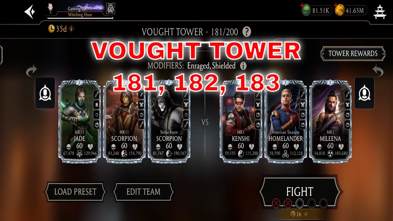 MK Mobile | VOUGHT TOWER 181, 182, 183 | Mortal Kombat Mobile | 
