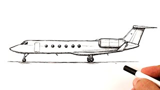 How to draw a Business Jet