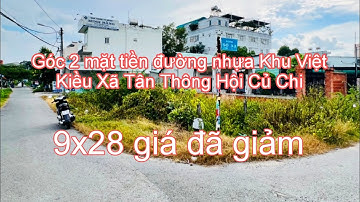 Nhà đất củ chi | giá rẻ | giới thiệu | Lô đất góc 2 mặt tiền đường nhựa Kinh doanh 9x28