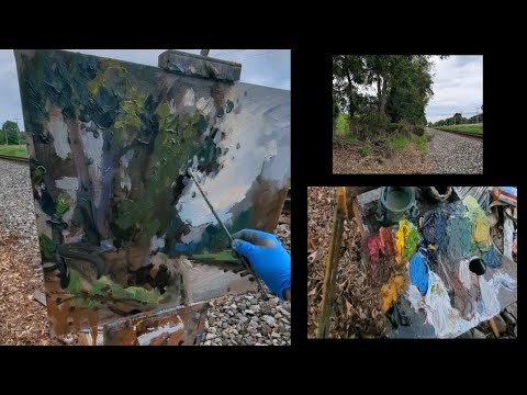 BEGINNER PLEIN AIR PAINTING DEMO OIL PAINTING ART Landscape DEMONSTRATION  BY KYLE BUCKLAND 
