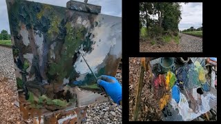 BEGINNER PLEIN AIR PAINTING DEMO OIL PAINTING ART Landscape DEMONSTRATION  BY KYLE BUCKLAND 