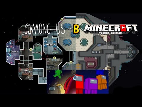 РАБОЧАЯ КАРТА AMONG US В MINECRAFT PE!!!