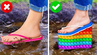 COLORFUL DIY SHOES AND CLOTHES CRAFTS | Simple Ways To Make You Look Fantastic