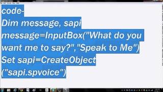 How to make a text-to-speech program without using any sowftware(using notepad)