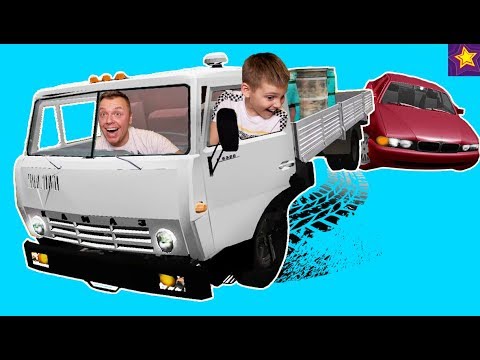 Едет парень на камазе